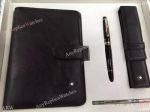 Montblanc Meisterstuck Notebook Set For Sale w/ Gold Clip Pen